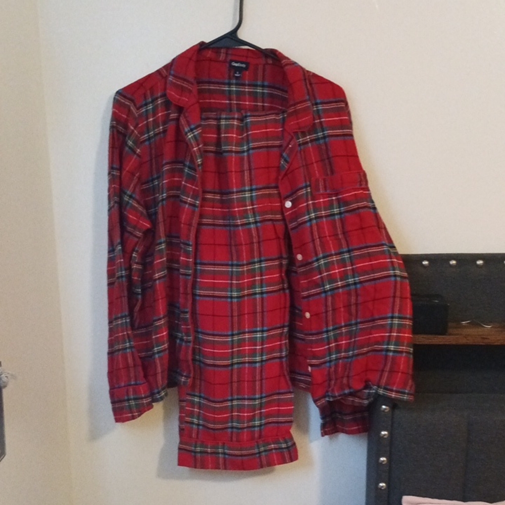 Gap Body Two Piece Flannel Pajamas Set